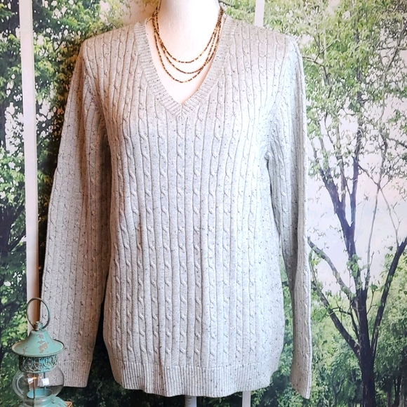 Croft Barrow Tan Pullover Sweater 